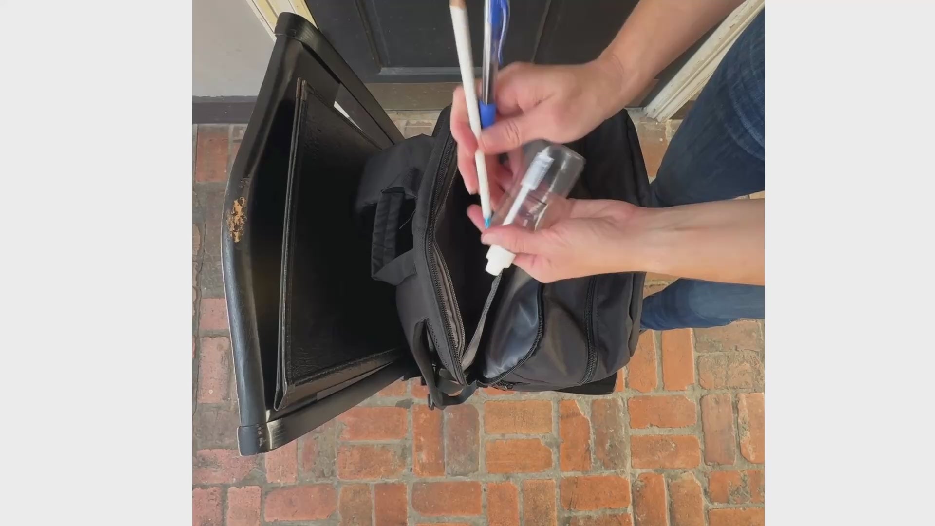 video showing interior of trombone backpack